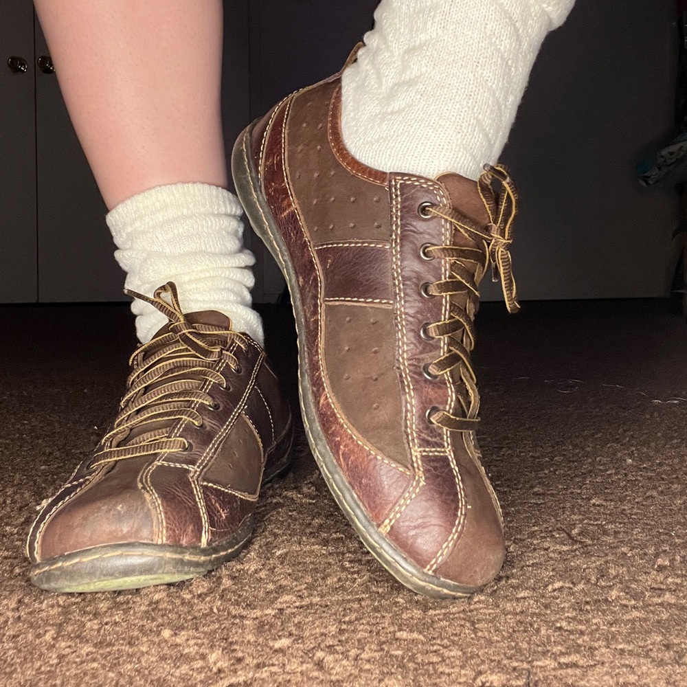 Canyon River Blues brown leather shoes // size 8W